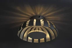 LED Deckenlampe Silber 3000K rund FLARE