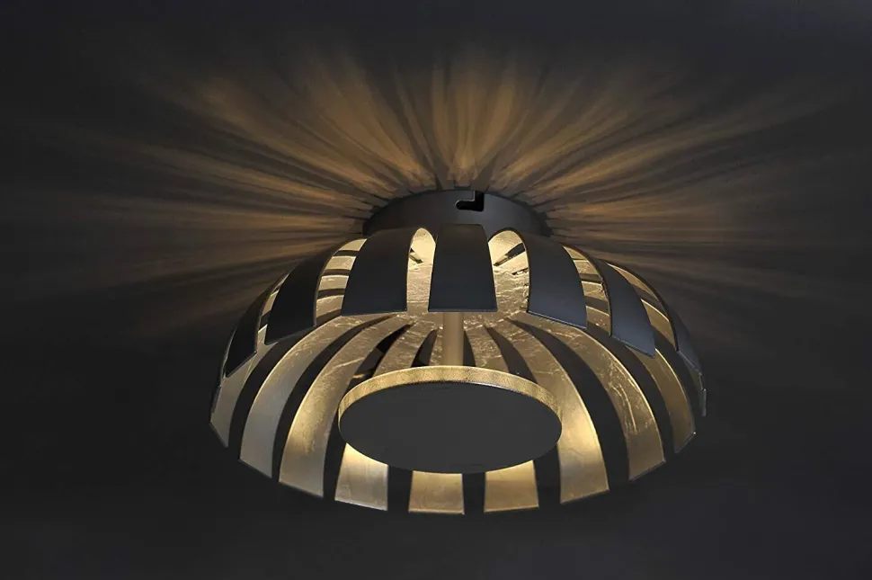 LED Deckenlampe Silber 3000K rund FLARE