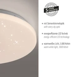 LED Deckenlampe Sternenhimmel Ø34 cm 3000 K warmweiß