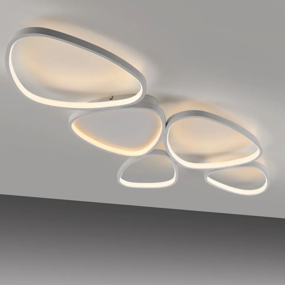 LED Deckenlampe Weiß Metall 3000 K 6100 lm L:116,5 cm