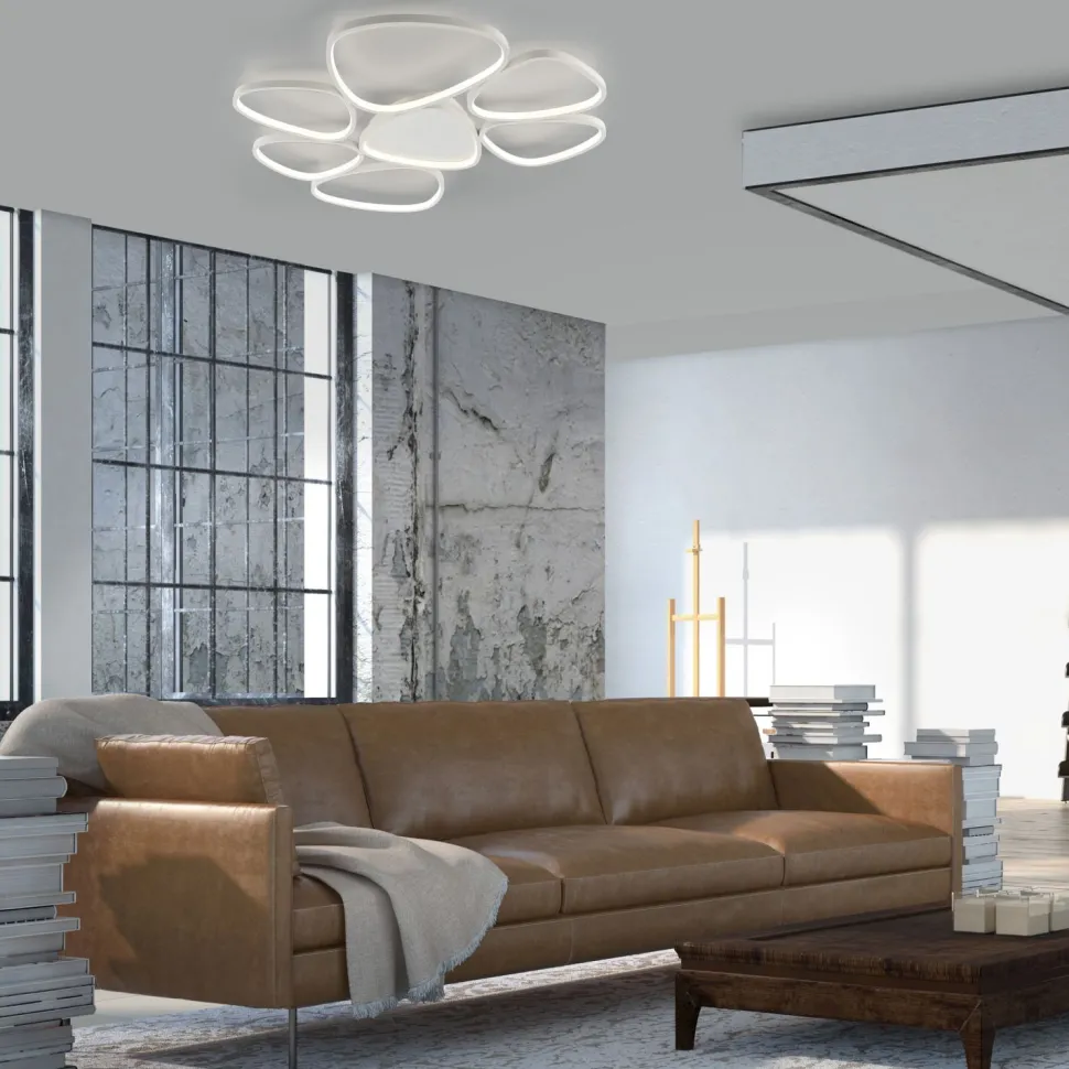 LED Deckenlampe Weiß Metall 3000 K 6100 lm L:92 cm