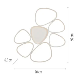 LED Deckenlampe Weiß Metall 3000 K 6100 lm L:92 cm