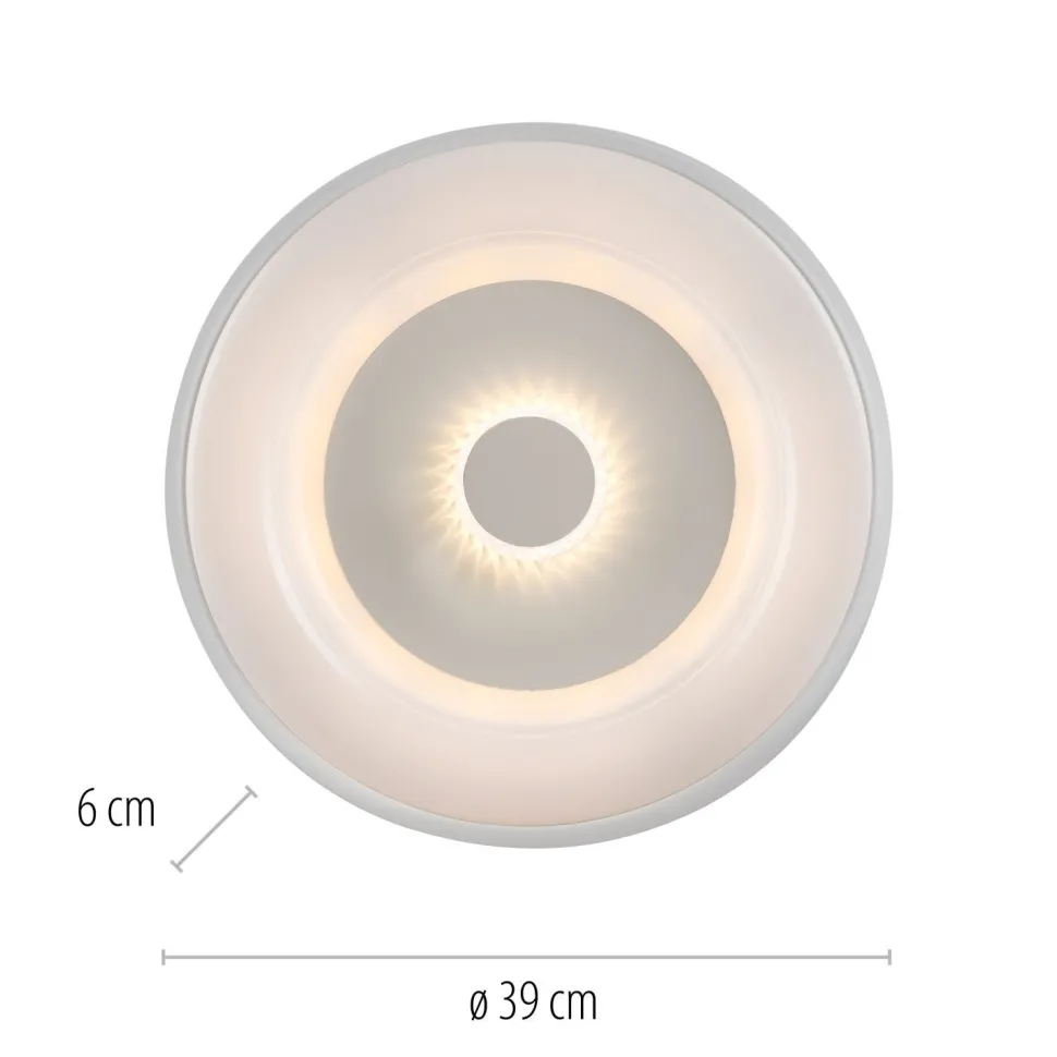 LED Deckenlampe Weiß RGB Beleuchtung mit Ø39 cm 2200 lm