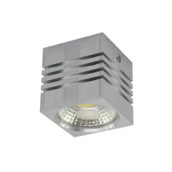 LED Deckenleuchte 5,5 cm breit Aufputz in Silber klein