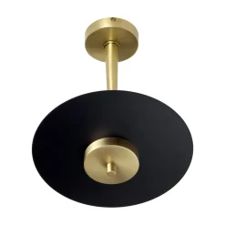 LED Deckenleuchte 2700 K 1150 lm D: 23 cm rund Messing Eisen