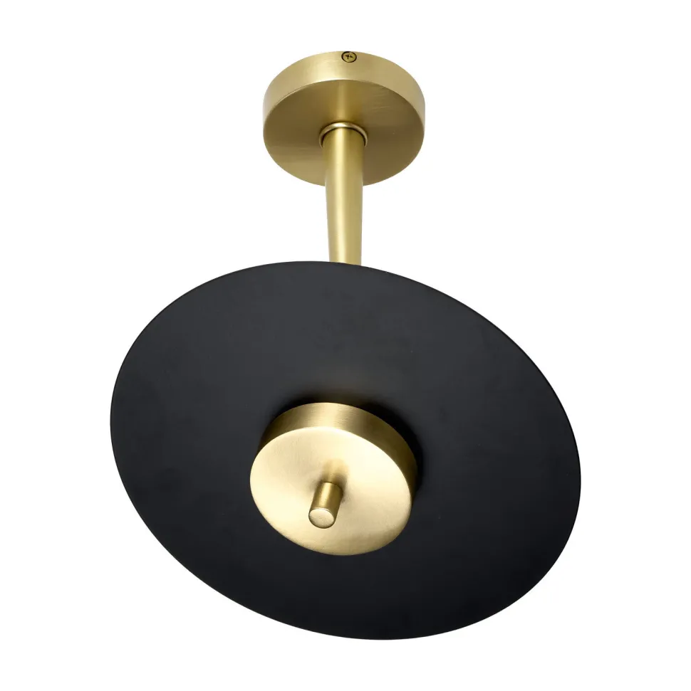 LED Deckenleuchte 2700 K 1150 lm D: 23 cm rund Messing Eisen