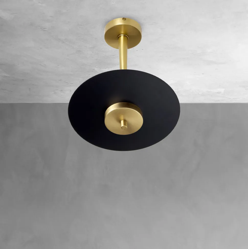 LED Deckenleuchte 2700 K 1150 lm D: 23 cm rund Messing Eisen