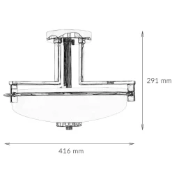 LED Deckenleuchte Bad satiniertes Glas blendarm IP44