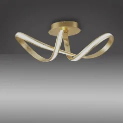 LED Deckenleuchte dimmbar Metall in Gold 2050 lm Modern