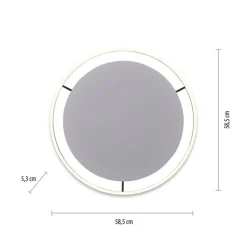 LED Deckenleuchte dimmbar Anthrazit Ø58,5 cm 3650 lm