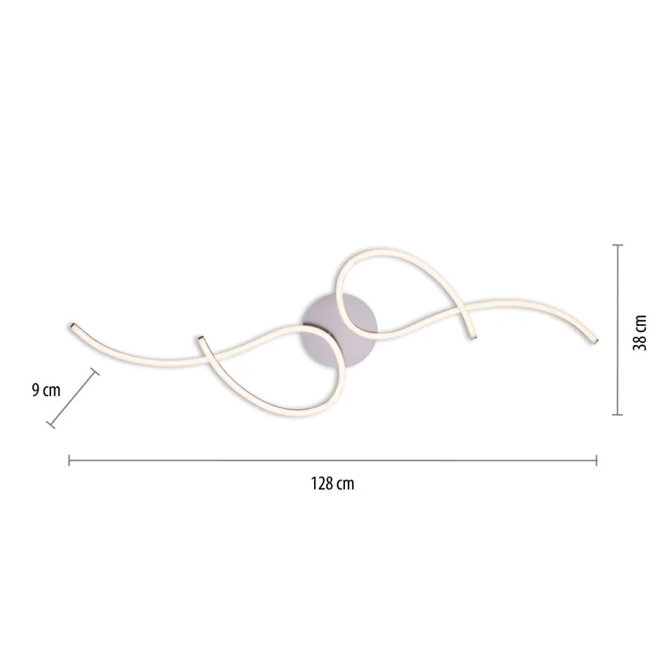 LED Deckenleuchte flexibel Stahl Metall warmweiß 14 W