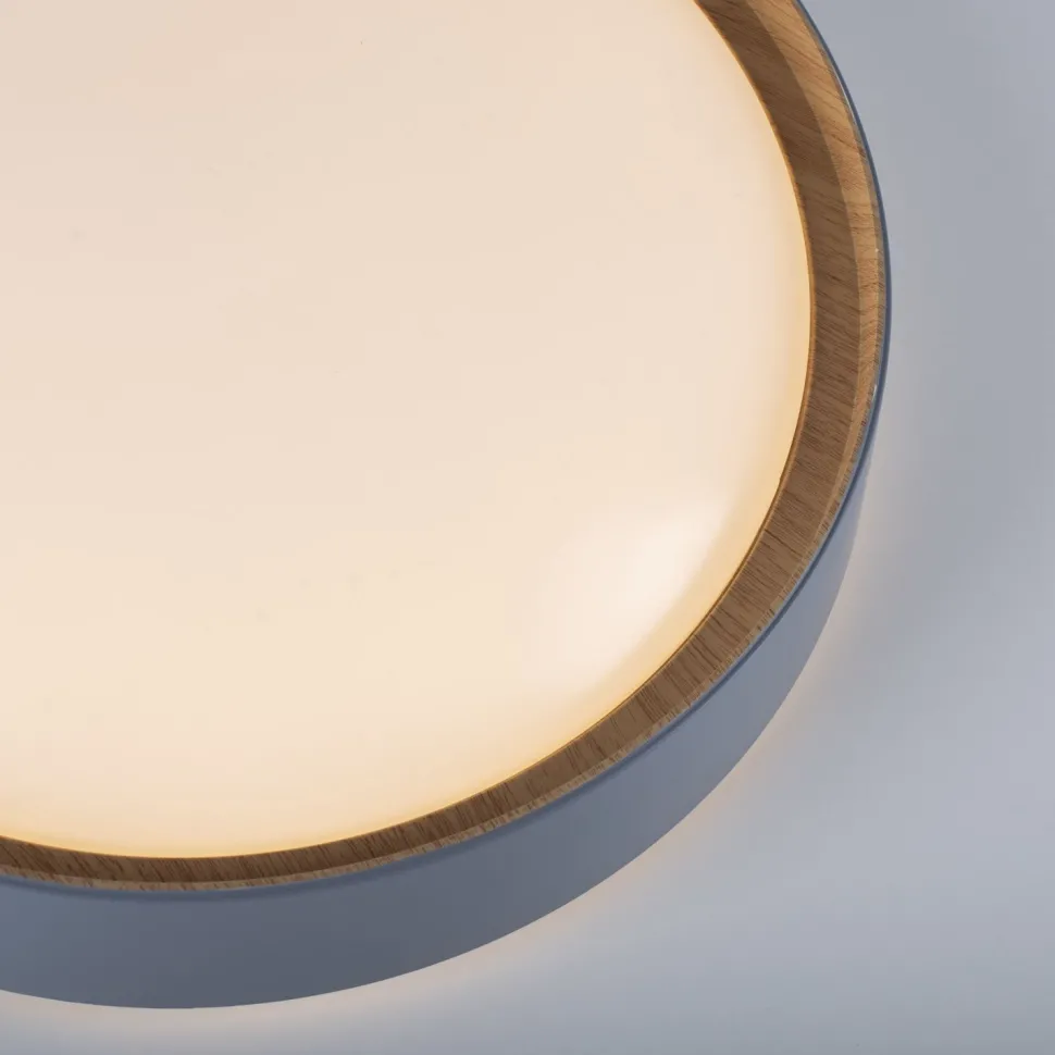 LED Deckenleuchte Grau Natur Ø40 cm 3400 lm dimmbar