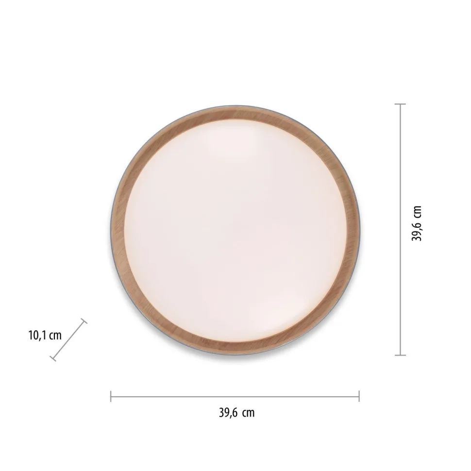 LED Deckenleuchte Grau Natur Ø40 cm 3400 lm dimmbar