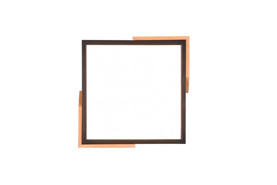 LED Deckenleuchte Holz 2400 lm B:31,5 cm Schwarz Natur