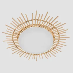 LED Deckenleuchte Holz Kunststoff in Natur Weiß Ø50 cm