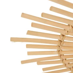 LED Deckenleuchte Holz Kunststoff in Natur Weiß Ø50 cm