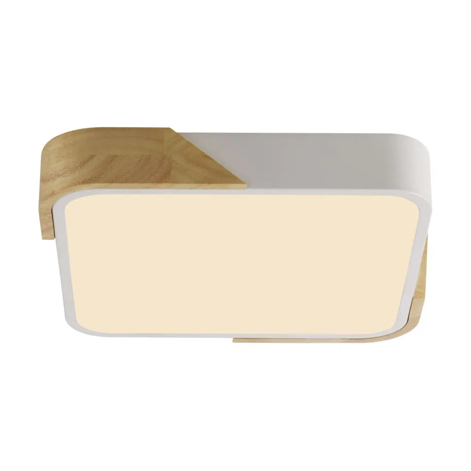 LED Deckenleuchte Holz L:32 cm Weiß Natur 3000 K