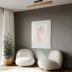 LED Deckenleuchte Holz Metall 3000 K warmweiß 2807 lm 96 cm