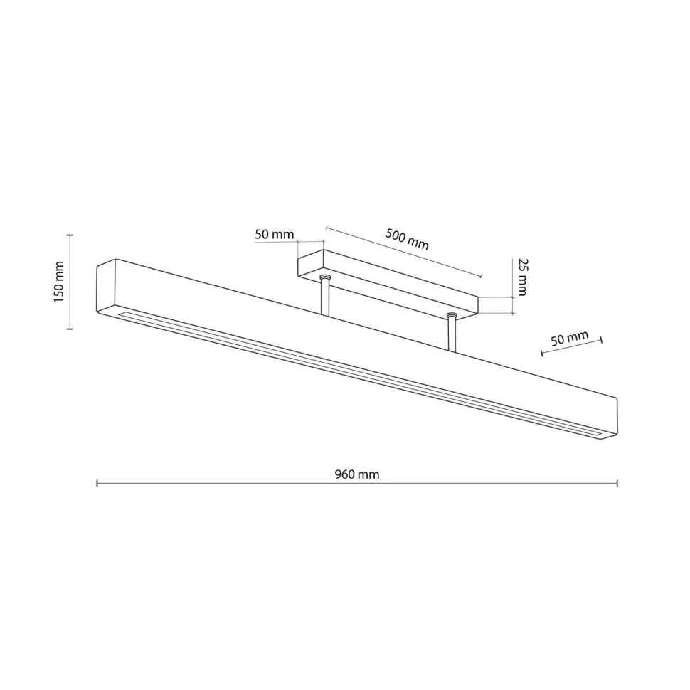 LED Deckenleuchte Holz Metall 3000 K warmweiß 2807 lm 96 cm