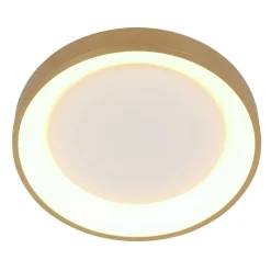LED Deckenleuchte in Gold Weiß Ø38 cm 30 W gemütlich