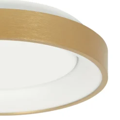 LED Deckenleuchte in Gold Weiß Ø38 cm 30 W gemütlich