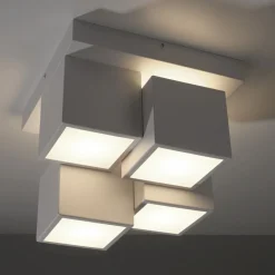 LED Deckenleuchte Metall Würfel B:30 cm 2400 lm 3000 K