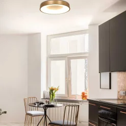 LED Deckenleuchte Metall Kunststoff in Gold Weiß 40 W