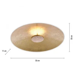 LED Deckenleuchte Metall dimmbar in Blattgold 3000 K