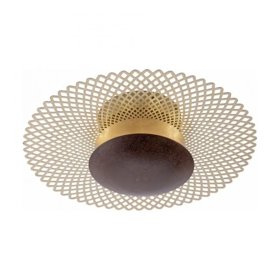 LED Deckenleuchte Metall Rost-Gold Ø45 cm 12 W dimmbar