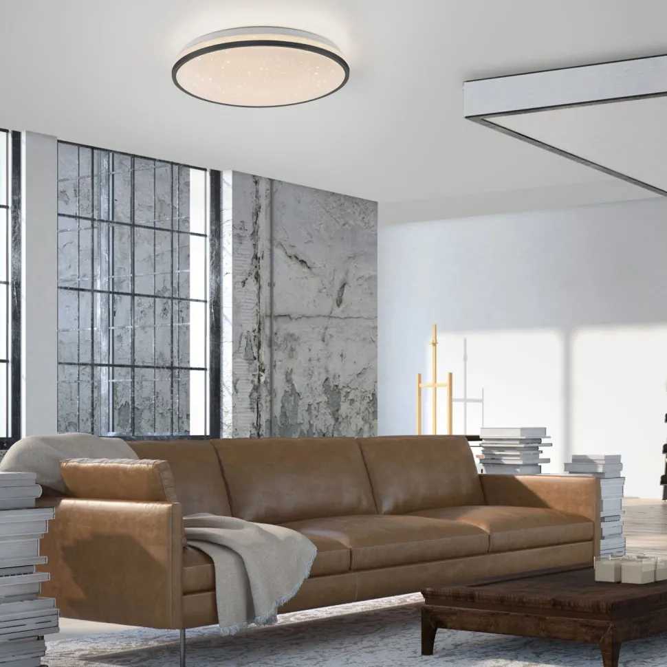 LED Deckenleuchte Nachthimmel Schwarz 3000 K dimmbar