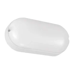 LED Deckenleuchte oval IP65 Weiß 19,5 cm Keller außen