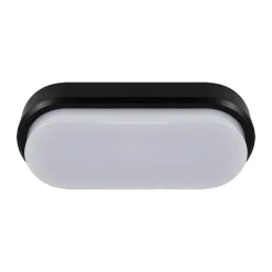LED Deckenleuchte oval IP65 Schwarz Weiß 4200 K außen