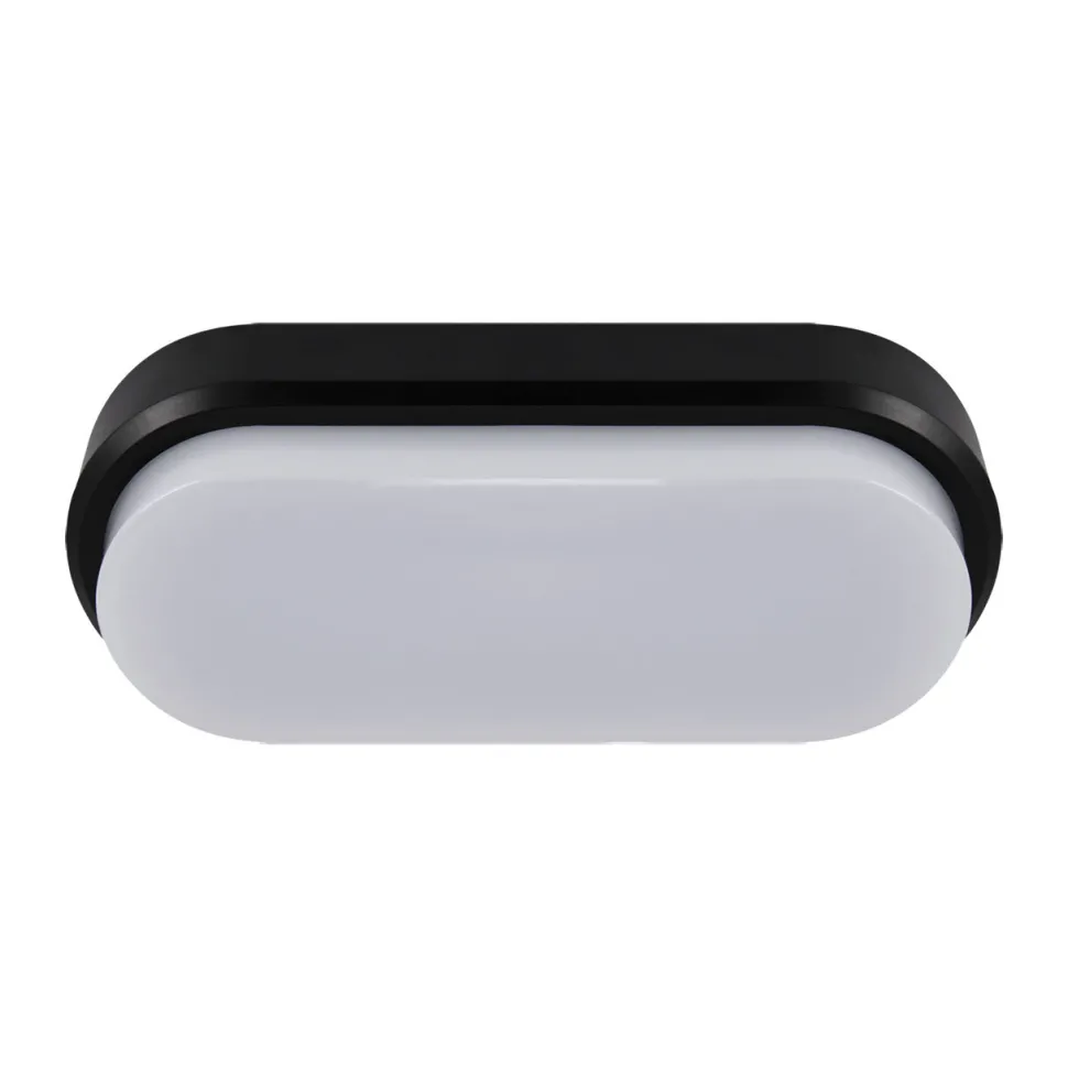 LED Deckenleuchte oval IP65 Schwarz Weiß 4200 K außen