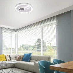 LED Deckenleuchte rund Weiß Schwarz Serienschalter 55 W