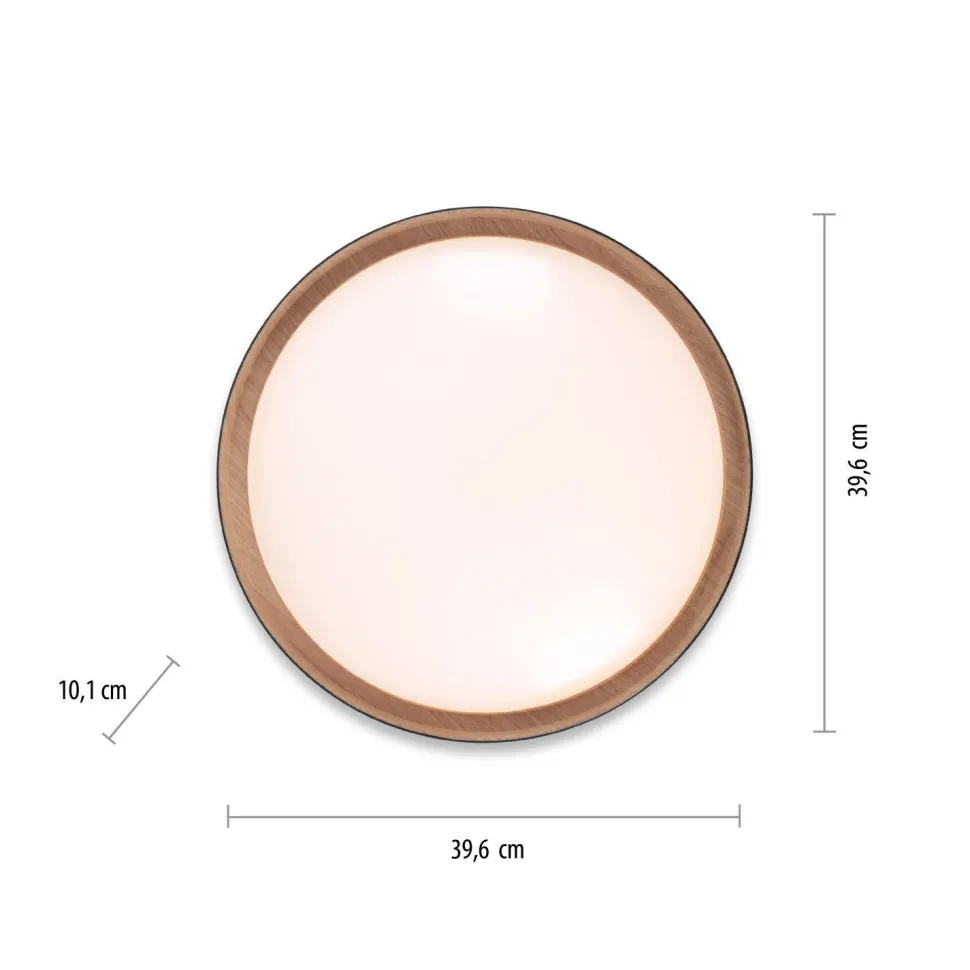 LED Deckenleuchte Schwarz Natur Ø40 cm 3400 lm dimmbar