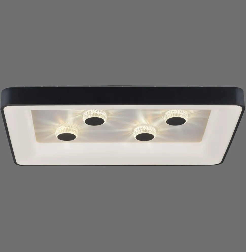 LED Deckenleuchte Schwarz 2700-5000 K 6295 lm dimmbar