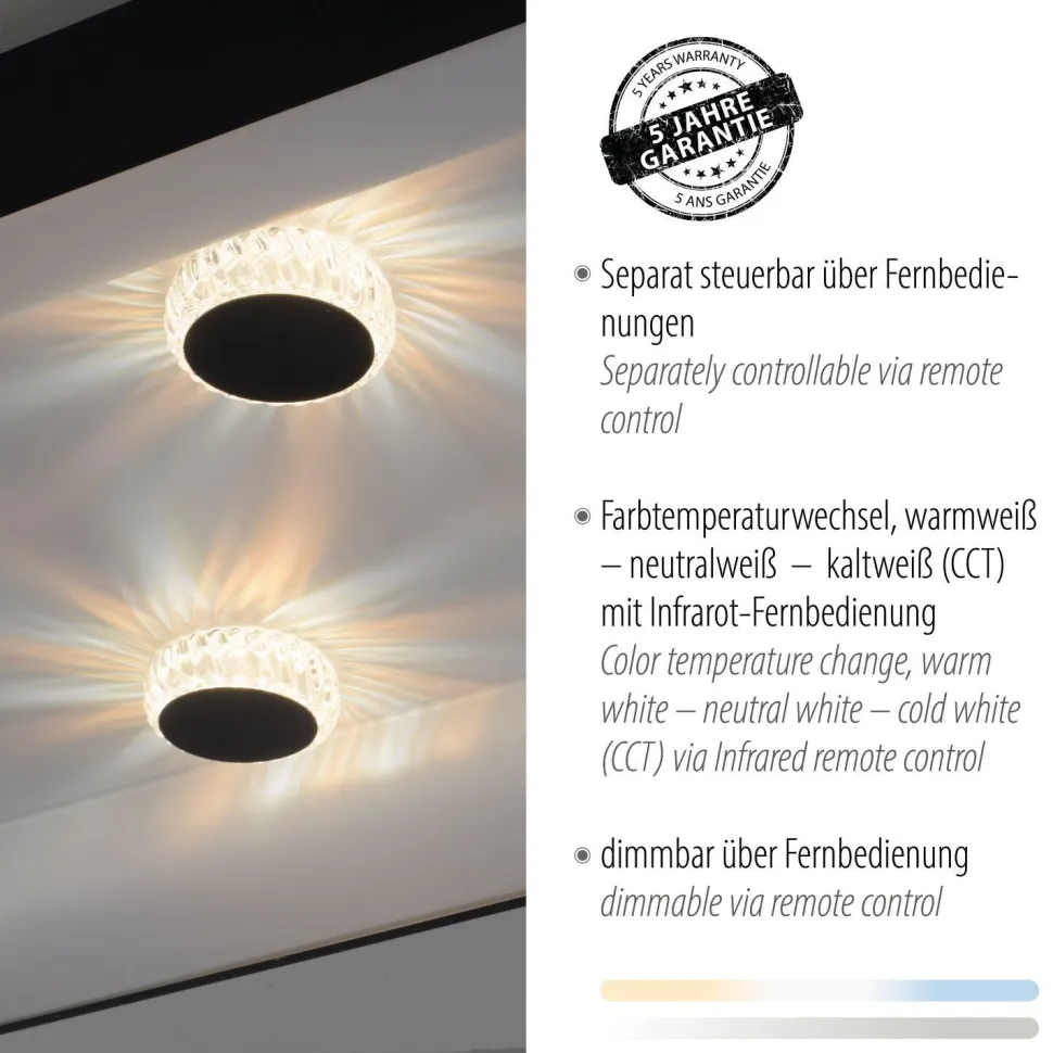 LED Deckenleuchte Schwarz 2700-5000 K 6295 lm dimmbar