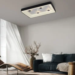 LED Deckenleuchte Schwarz 2700-5000 K 6295 lm dimmbar