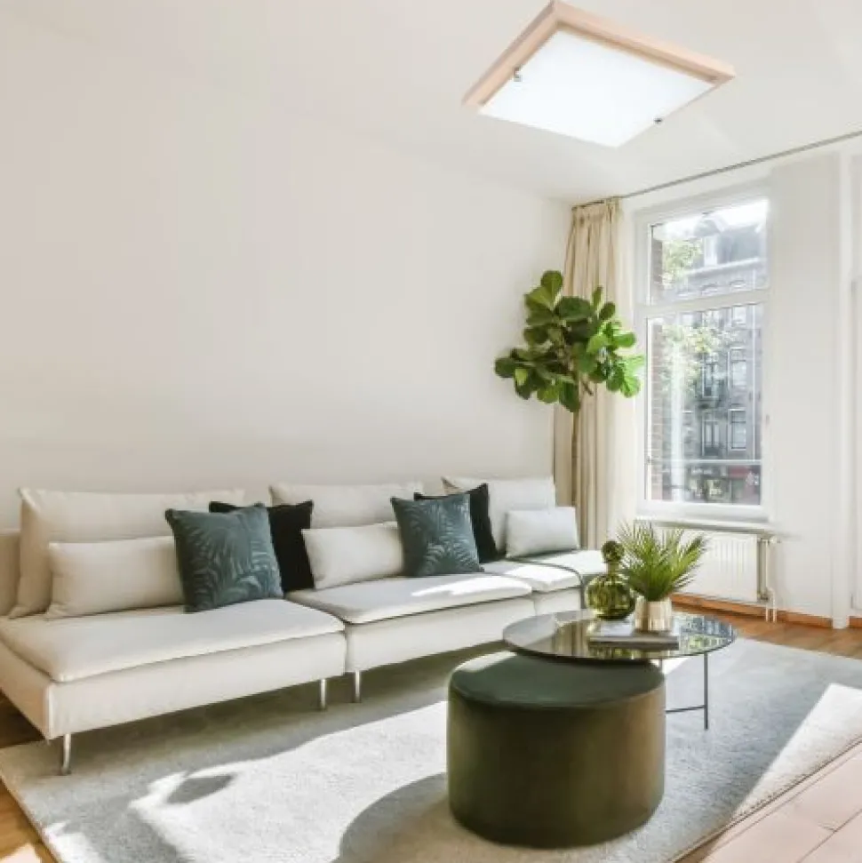 LED Deckenleuchte Weiß Holz quadratisch Wohnzimmer