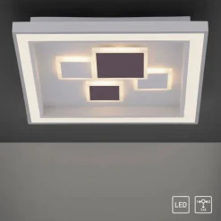 LED Deckenleuchte Weiß Schwarz Serienschalter B:48 cm