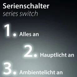 LED Deckenleuchte Weiß Schwarz Serienschalter B:48 cm