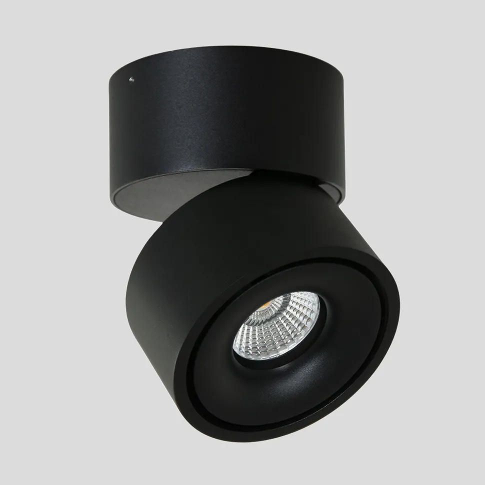 LED Deckenspot Metall Schwarz Ø78 cm rund 8 W 2700 K