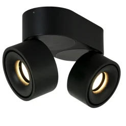 LED Deckenstrahler Metall Schwarz L:16,1 cm 2-flammig