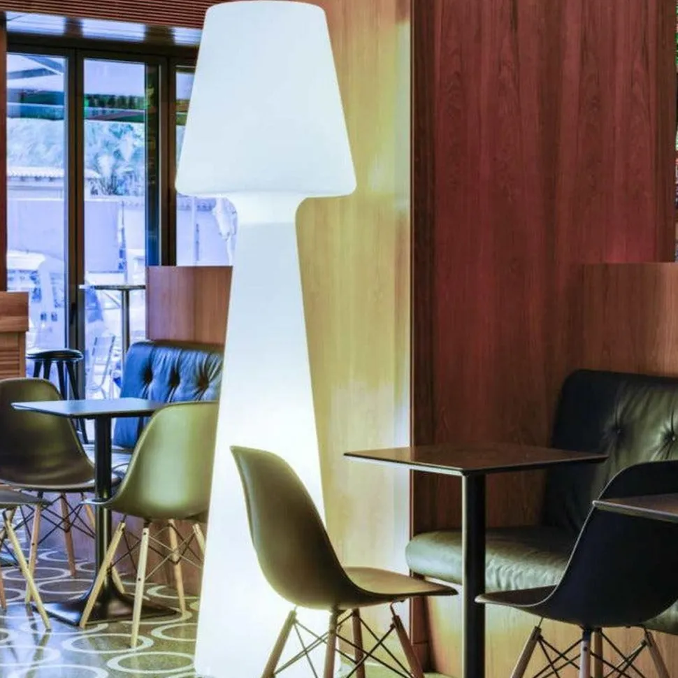 LED Dekolampe außen 200 cm hoch IP65 Stecker Kabel 6000 K