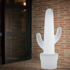 LED Dekolampe Garten Weiß 100 cm IP65 6000 K Kabel Kaktus