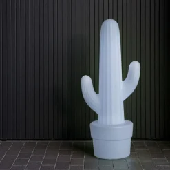 LED Dekolampe Garten Weiß 100 cm IP65 6000 K Kabel Kaktus