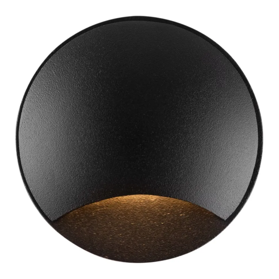 LED Einbauleuchte Wand Aluminium Ø 6,2 cm IP65 Schwarz