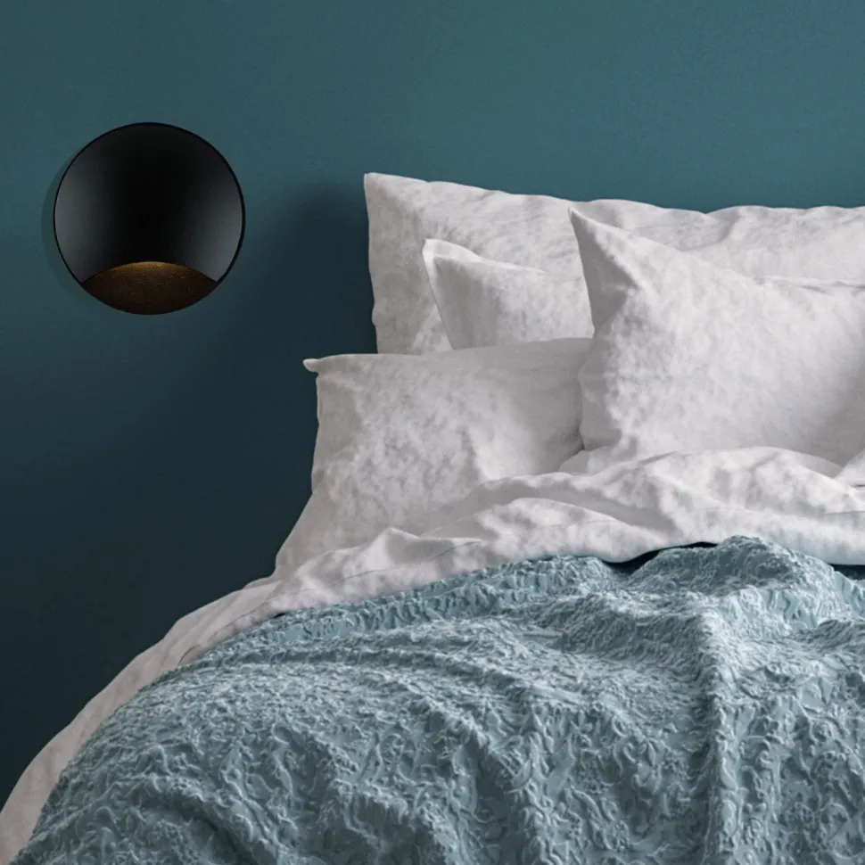 LED Einbauleuchte Wand Aluminium Ø 6,2 cm IP65 Schwarz