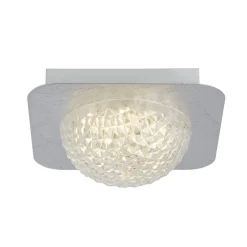 LED Einbauspot in Silber Metall B:18 cm 600 lm Decke