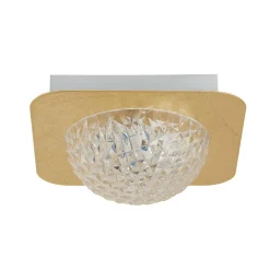 LED Einbaustrahler in Gold Metall B:18 cm 585 lm Decke